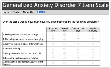 5 Free Anxiety Tests