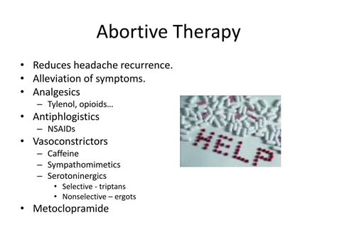Abortive Treatments