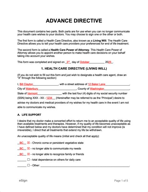 Advance Directive