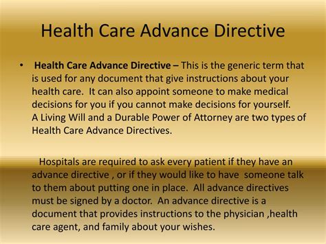 Advance Health Directive and End-of-Life Care