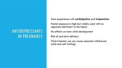 Amitriptyline Pregnancy and Breastfeeding