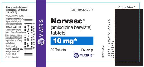 Amlodipine Besylate Storage