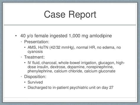 Amlodipine Overdose
