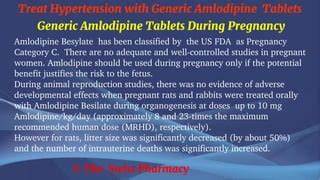 Amlodipine and Pregnancy