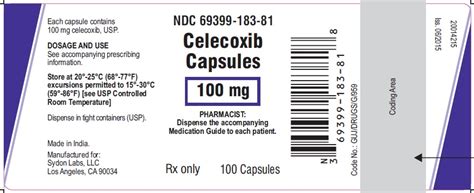 Applications of Celecoxib 100mg