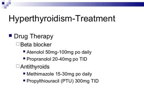 Atenolol Hyperthyroidism