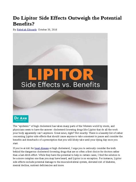Benefits of Lipitor