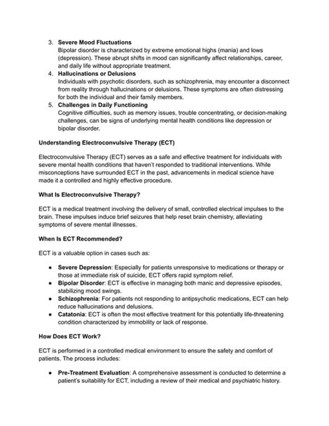 Benefits of ECT Treatment