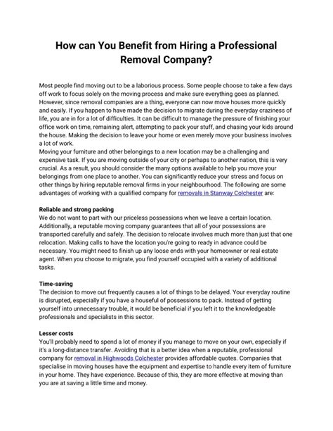 Benefits of Professional Removal