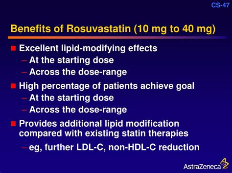 Benefits of Rosuvastatin 10mg