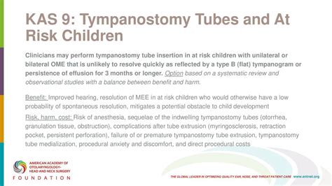 Benefits of Tympanostomy Tubes