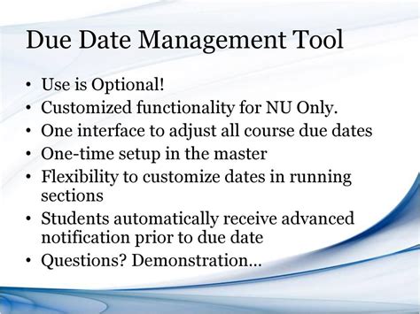 Best Practices for Due Date Management