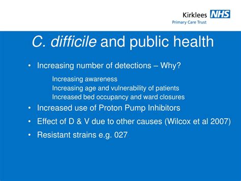 C. diff and Public Health