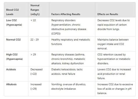 CO2 Blood Test Results Conclusion