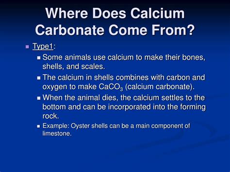 Calcium Carbonate Examples