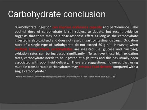 Carbohydrates Conclusion