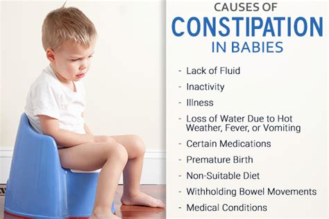 Causes of constipation in 1-year-old babies