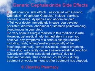 Cephalexin and Other Health Conditions