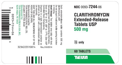 Precautions and warnings for Clarithromycin 500mg