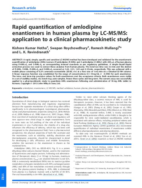 Clinical Applications of Amlodipine