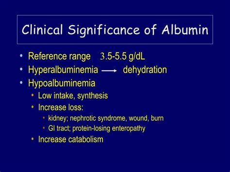 Clinical Significance of Albumin