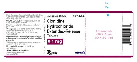 Clonidine HCl 0.1 Mg Overview