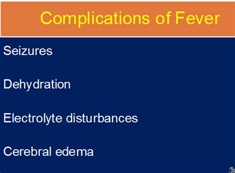 Complications of Fevers