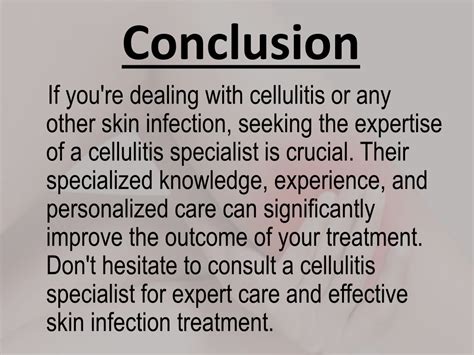 Conclusion of cellulitis