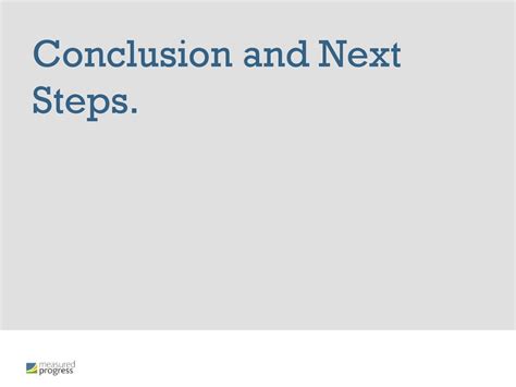 Conclusion and Next Steps