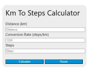 Converting Steps to Kilometers