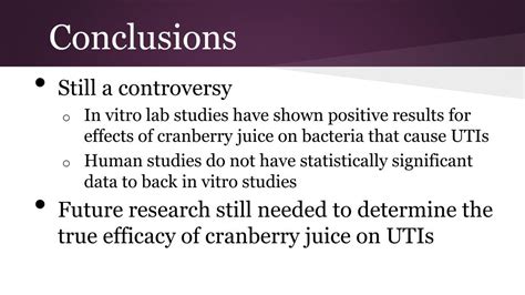 Cranberry Juice Conclusion