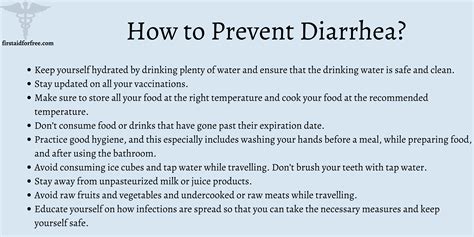Diarrhea Prevention