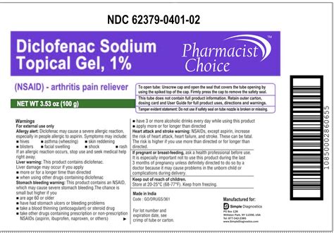 Diclofenac Sodium 1% Gel for Specific Conditions