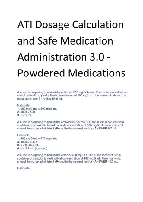 Dosage and Administration