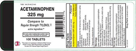 Dosage and Administration of Acetaminophen 325mg
