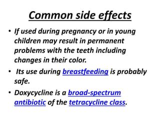 Doxycycline breastfeeding