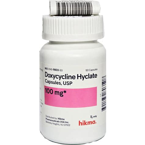 Doxycycline Hyclate 100mg tablets
