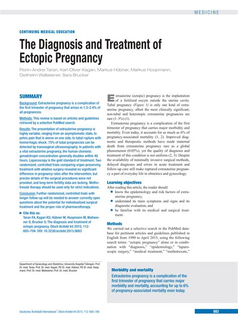 Ectopic Pregnancy Research