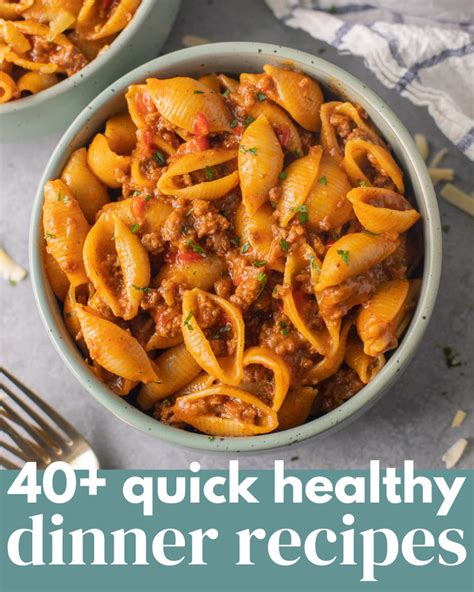 Fast and Healthy Dinners