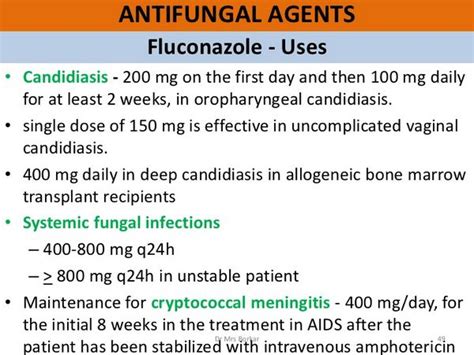 Fluconazole Dosage Administration