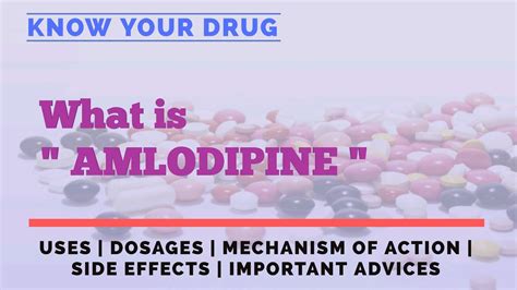 Future Perspectives on Amlodipine Use