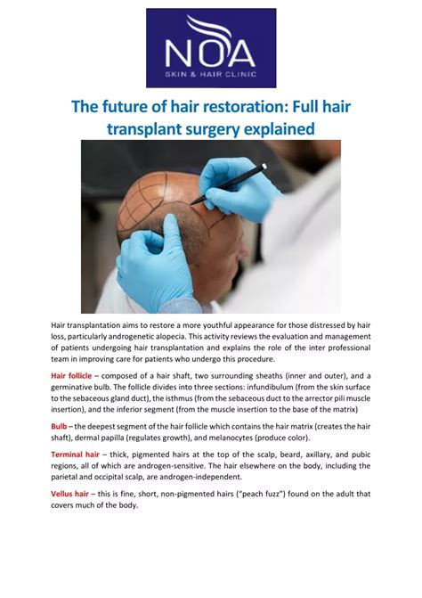 Future of Hair Replacement Surgery
