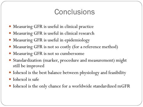 GFR Conclusion