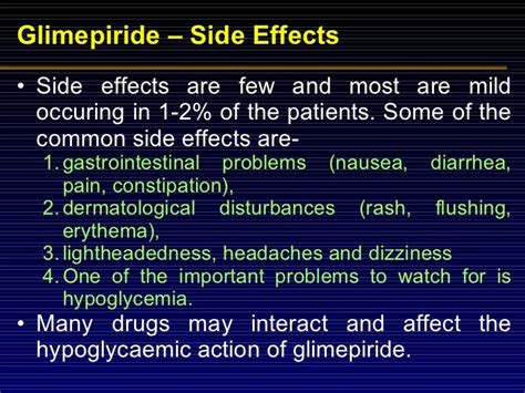 Glimepiride Side Effects