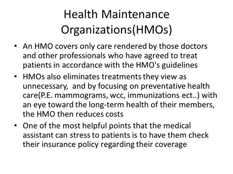 HMOs and Preventive Care