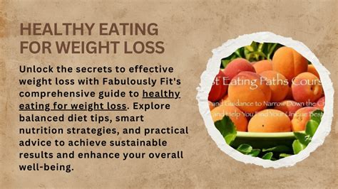 Healthy Eating for Weight Management