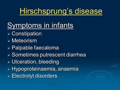 Hirschsprung's Disease Symptoms