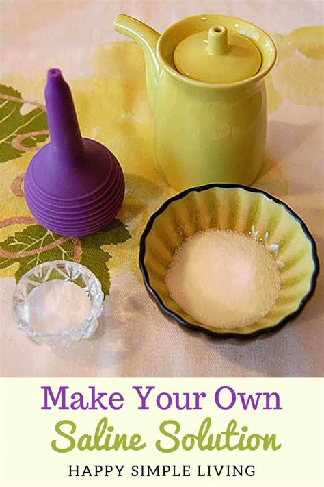 Homemade Saline Solution