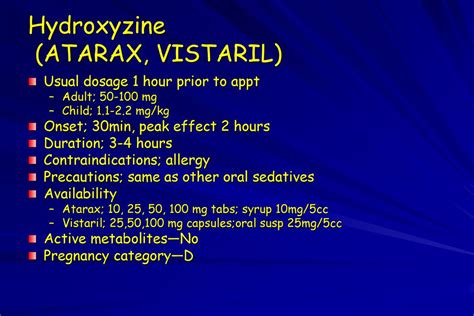 Hydroxyzine Conclusion