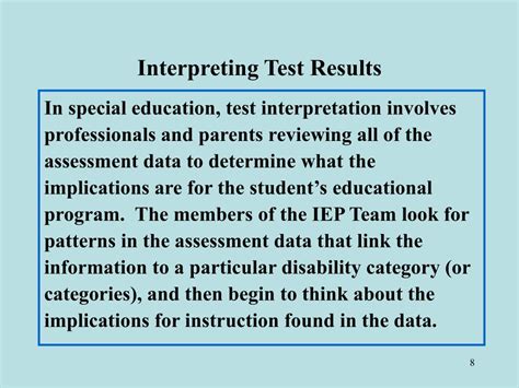 Interpretation of Test Results